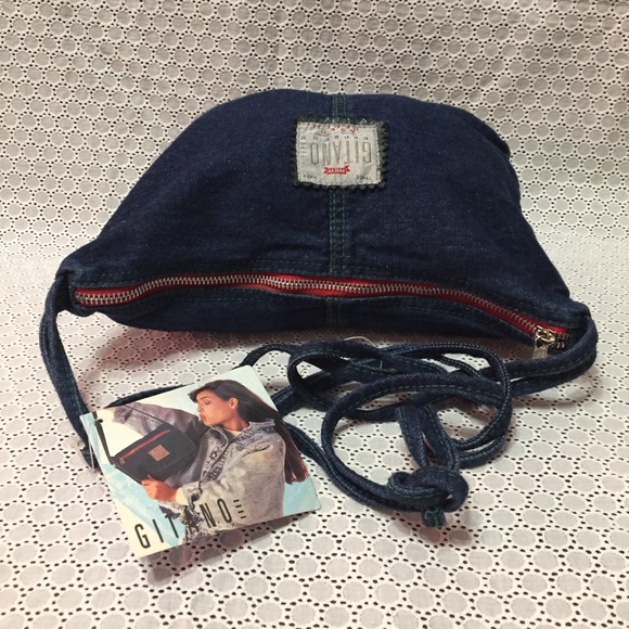 GITANO Vintage VTG 80s Express Aged Denim Jean Purse - Picture 4 of 8